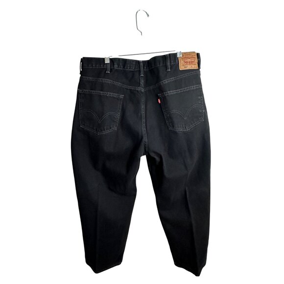 Levis Mens Relaxed Fit Black Denim Jeans Size 42 - Picture 10 of 14